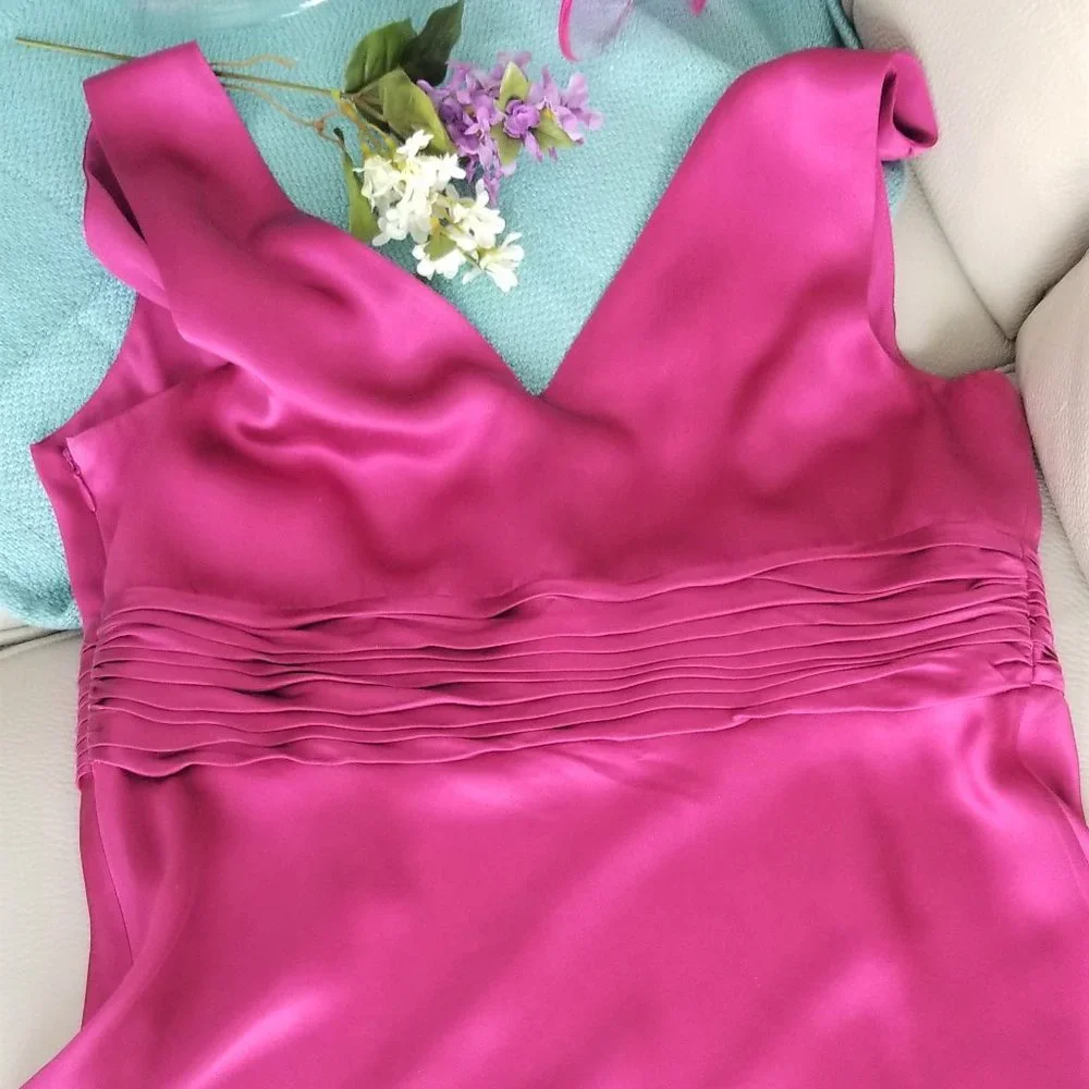 Armani Exchange Gorgeous Ex Cond/Pro Clean Silk Deep Pink Camisole L, $24 - Picture 6 of 11